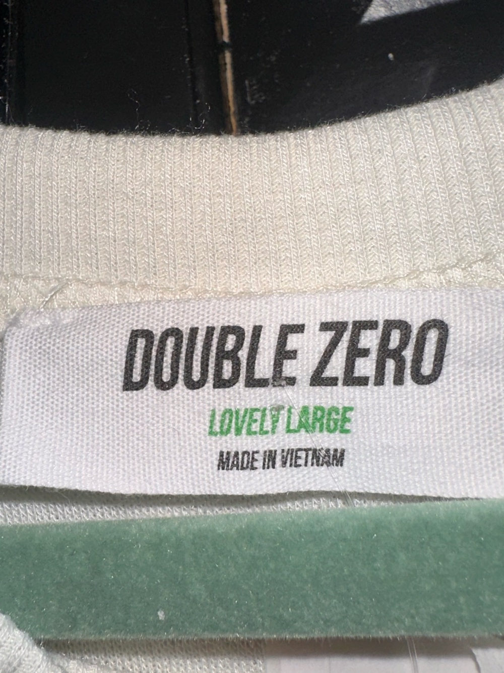 Double Zero Cream oversized Sweatshirt sz large casual top